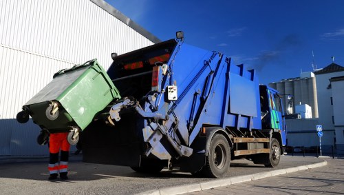 Professional rubbish removal team at work in Oak Park