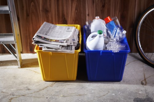 Variety of waste materials being sorted for recycling in Dandenong South