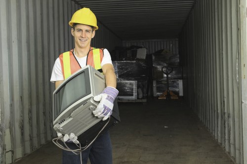 Professional loft clearance team at work