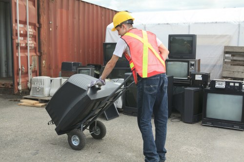 Professional rubbish removal services in action