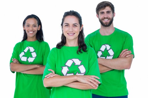 Sorting recyclable materials during rubbish removal